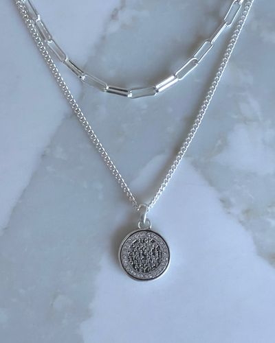 Колье "Монеты облегчения" цвет серебро A&C (Норвегия)