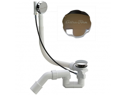 Astra-Form Слив-перелив полуавтоматический 60 см пластик. Вентиль и клапан, латунь хром. (упаковка).