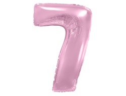 Фольгированная цифра - Розовая матовая
