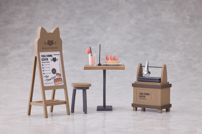 Набор из двух фигурок с декорациями Customer Cat DLC Series, Tea Time Cats Meow Town "Bread House"
