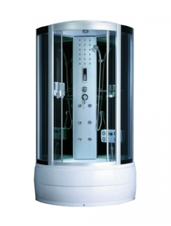 Душевая кабина Водный Мир ВМ-8815 Высокий поддон, задние стёкла чёрные,передние стёкла тонированыые, 100x100x215 см.