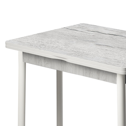 Дуэт 4 Стол обеденный 600*800 раскладной дуб канадский/белый муар 3.1