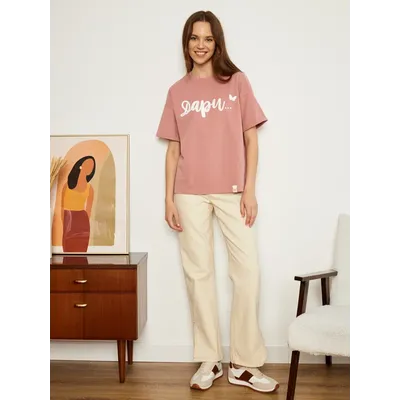 ЖЕНСКАЯ ФУТБОЛКА РОЗОВАЯ "ДАРИ"