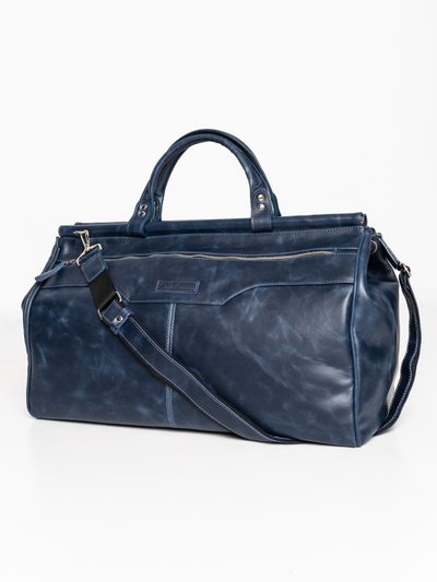 Кожаный саквояж Otranto Premium blue (арт. 4006-19)