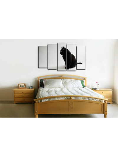 Модульная картина &quot;Черный кот&quot;