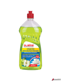 Средство для мытья посуды 1 кг, LAIMA PROFESSIONAL, концентрат, «Яблоко». 604648