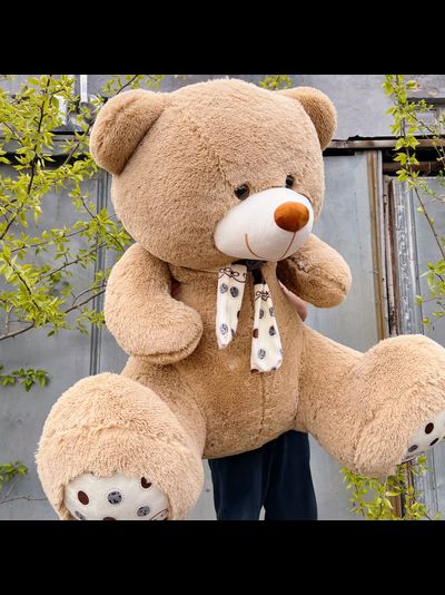 Огромный плюшевый мишка 180 см кремовый Барни