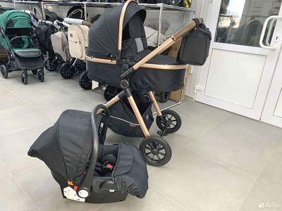 Детская коляска 3 в 1 Luxmom V2 Черный