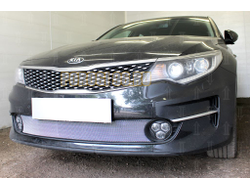 Защита радиатора KIA Optima 2015-2018 chrome низ