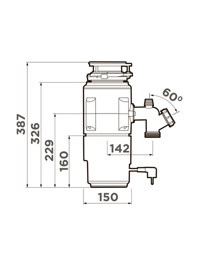 Измельчитель пищевых отходов  NAGARE SLIM 1250