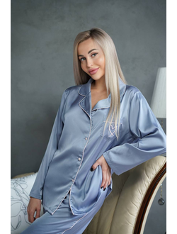Пижама Виктория Сикрет цвет серо-голубой