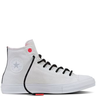 кеды converse all star II моновайт, белые высокие конверс 2 с анатомической стелькой