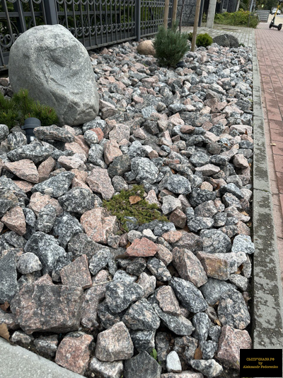 цветной декоративный щебень