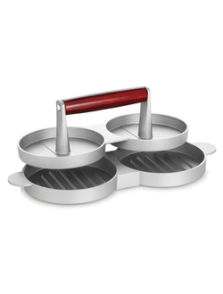 Пресс форма для изготовления котлет "Гамбургер" двойной d 12 см алюминий