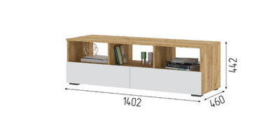 Спальня ХЕЛЕН - Тумба ТБ 02 Дуб Крафт золотой/Белый Шагрень