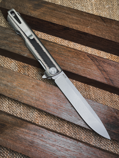 Складной нож Single EVO. Клинок ДОЛ, сталь AUS10, рукоять G10, цвет тайга