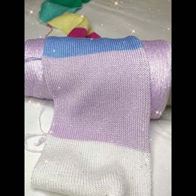 100% МЕРСЕРИЗОВАННЫЙ ХЛОПОК С ПРОЗРАЧНОЙ МИКРОПАЙЕТКОЙ 1,2 мм, 250 грамм/2000 метров, цв. 040 нежно-сиреневый