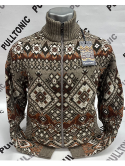 Свитер на молнии ромб 04