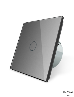 Одноклавишный сенсорный выключатель livolo серого цвета