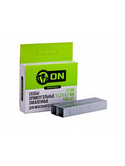 Скоба 12мм закаленная для мебельного степлера, 1000 шт