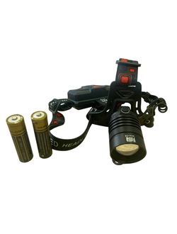 Фонарь налобный #101-2 2 акум. бат, провод (холодный свет)