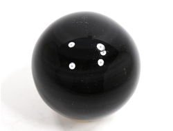 Шар обсидиан чёрный, серебристый, Мексика (40 мм, 76 г) №35798