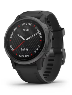 Умные часы Garmin Fenix 6S Sapphire DLC, серый/черный