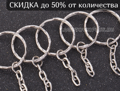 Кольцо рифлёное с плоскоштампованной цепочкой