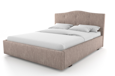 Кровать  двуспальная, MyCloud Мадлен с подъемным механизмом, бельевым ящиком, мягкое изголовье, фигурная спинка