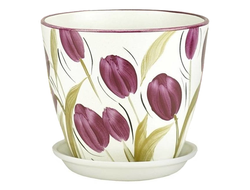 Горшок для цветов из керамики "Тюльпан" 21 см (5.4 л)