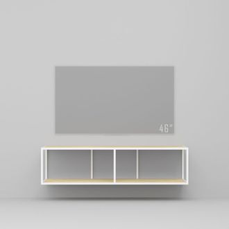 Тумба TV stand lite white светлый дуб
