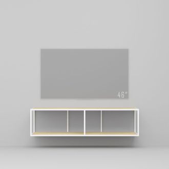 Тумба TV stand lite white светлый дуб