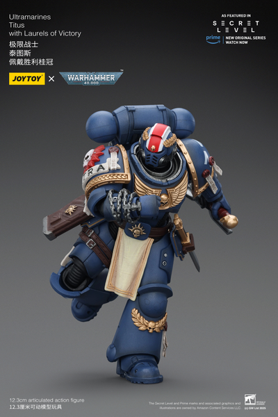 Тит, лейтенант Ультрамаринов (Warhammer 40K) - КОЛЛЕКЦИОННАЯ ФИГУРКА 1/18 Ultramarines Titus with Laurels of Victory (JT02779) - JOYTOY