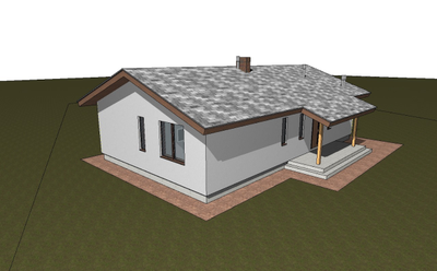 Одноэтажный дом с тремя спальнями 112м² (S10)