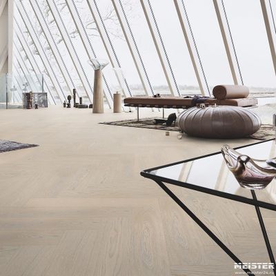 Паркетная доска Meister Дуб Классик Арктический Белый 8927 HS500L