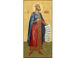 Давид III Возобновитель, царь Иверии и Абхазии. Рукописная мерная икона.