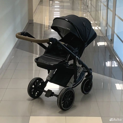 Детская коляска 3 в 1 Luxmom F2 Черный (Экокожа)