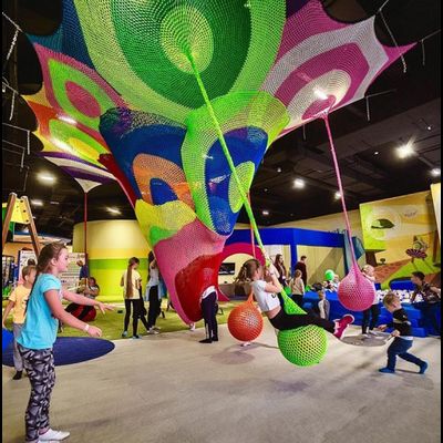 Вязаный игровой лабиринт «Красочные сети «Авоська»