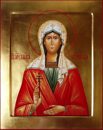 Лариса Готфская, Святая мученица. Рукописная икона.