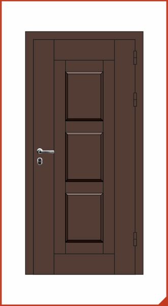 входная дверь. металлическая профильная конструкция (008)