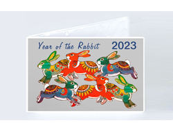 Обложка на студенческий билет год Кролика №3