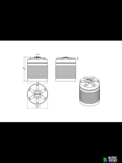 Емкость Экопром ЭВЛ 750 л синяя