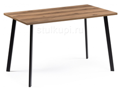Стол Тринити Лофт 120 25 мм дуб делано темный / черный матовый