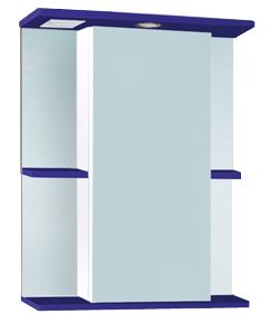 Шкаф зеркальный "Мадрид 550" синий с подсветкой Vako