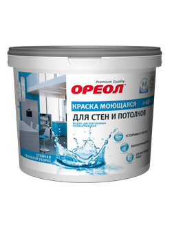 Краска "ОРЕОЛ" моющаяся для стен и потолков