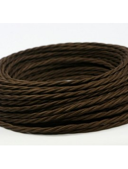 Провод витой в ретро стиле ПРВ 3х4 шоколад