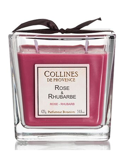 Ароматическая свеча COLLINES DE PROVENCE "Роза и Ревень"