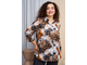 Удлиненная женская рубашка &quot;ЭФА&quot;  Арт: 223121 (Цвет коричневый) Размеры 50-66