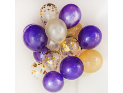 Набор из шаров "Золотая сирень"