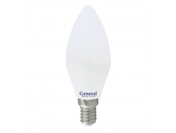 Лампа светодиодная General свеча C37 E14 10W 2700K 2K 35х105 пластик/алюм GLDEN-CF-10-230-E14-2700, 682700